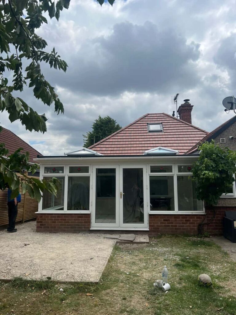 This is a photo of a hipped roof on a bungalow that has just had roof repairs carried out. Works carried out by LJ Roofing Marlborough